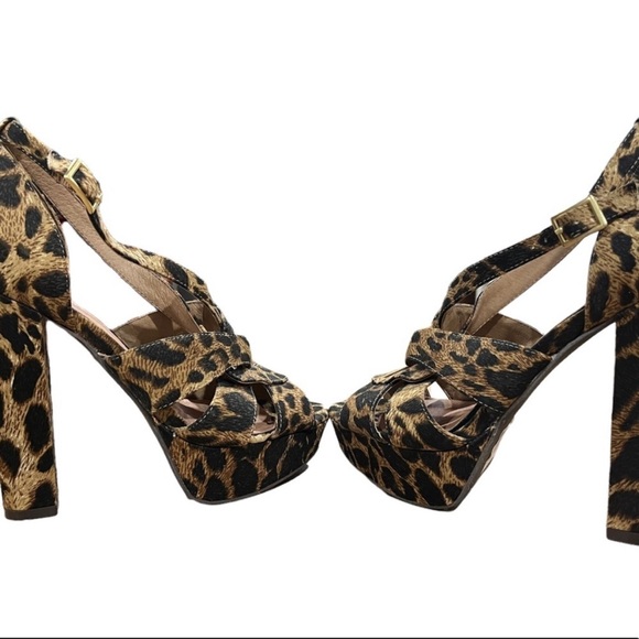 ALDO Leopard Print Chunky Heels NWOT - Picture 4 of 6